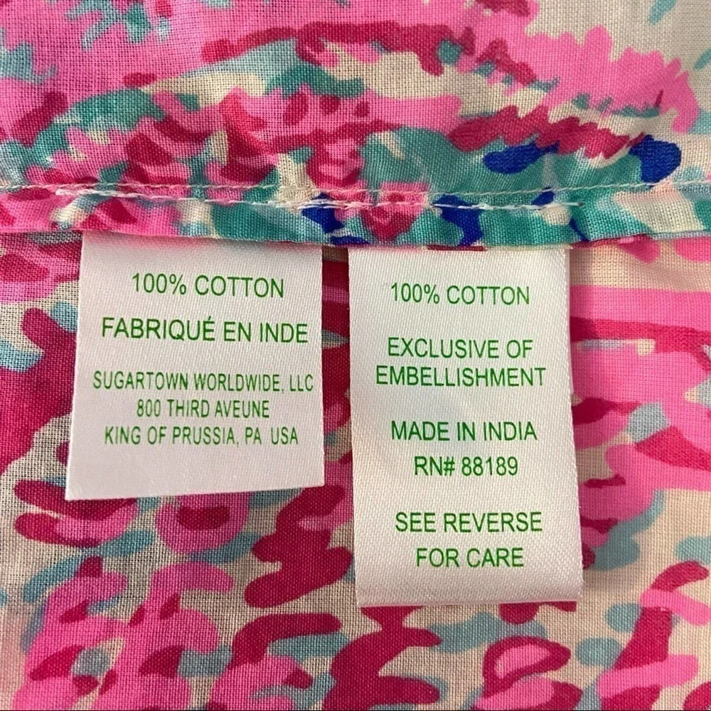 Lilly Pulitzer Sarasota Beaded Tunic Electric Feel Cameo White - Picture 13 of 15